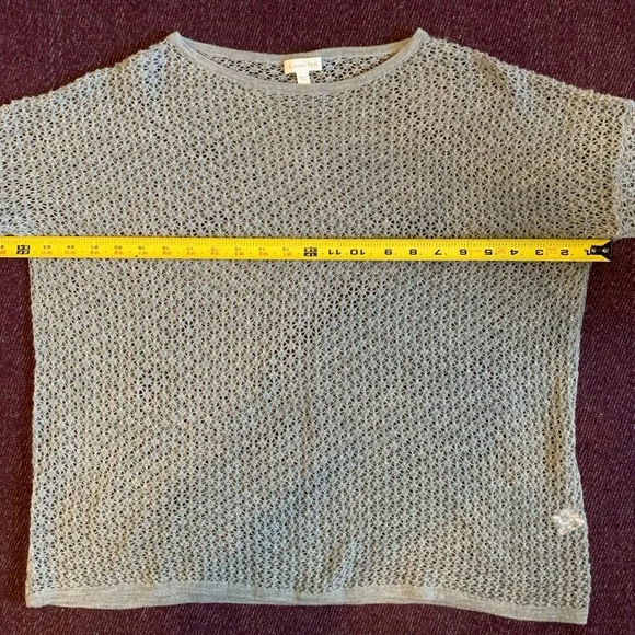 Garnet Hill Gray Cashmere Sweater - Picture 4 of 5